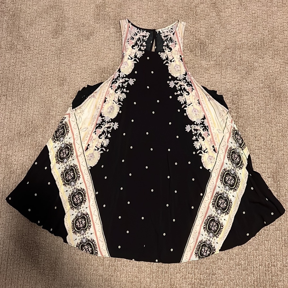 Free People Black Paisley Shift Dress